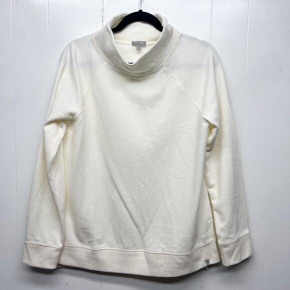 T by Talbots Sweatshirt Womens Medium Mock Neck Soft Cozy Activewear Loungewear - Picture 1 of 10